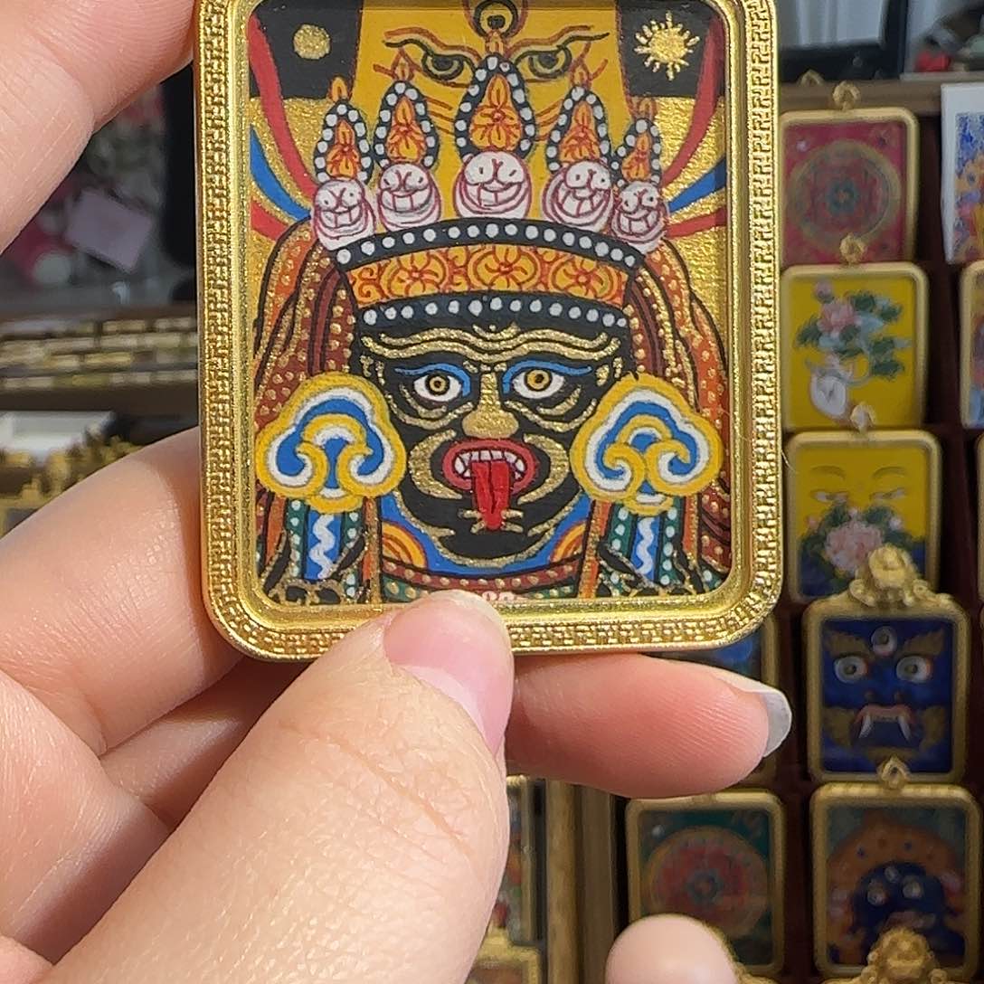 吊坠纯手绘唐卡扎基拉姆 开播福利