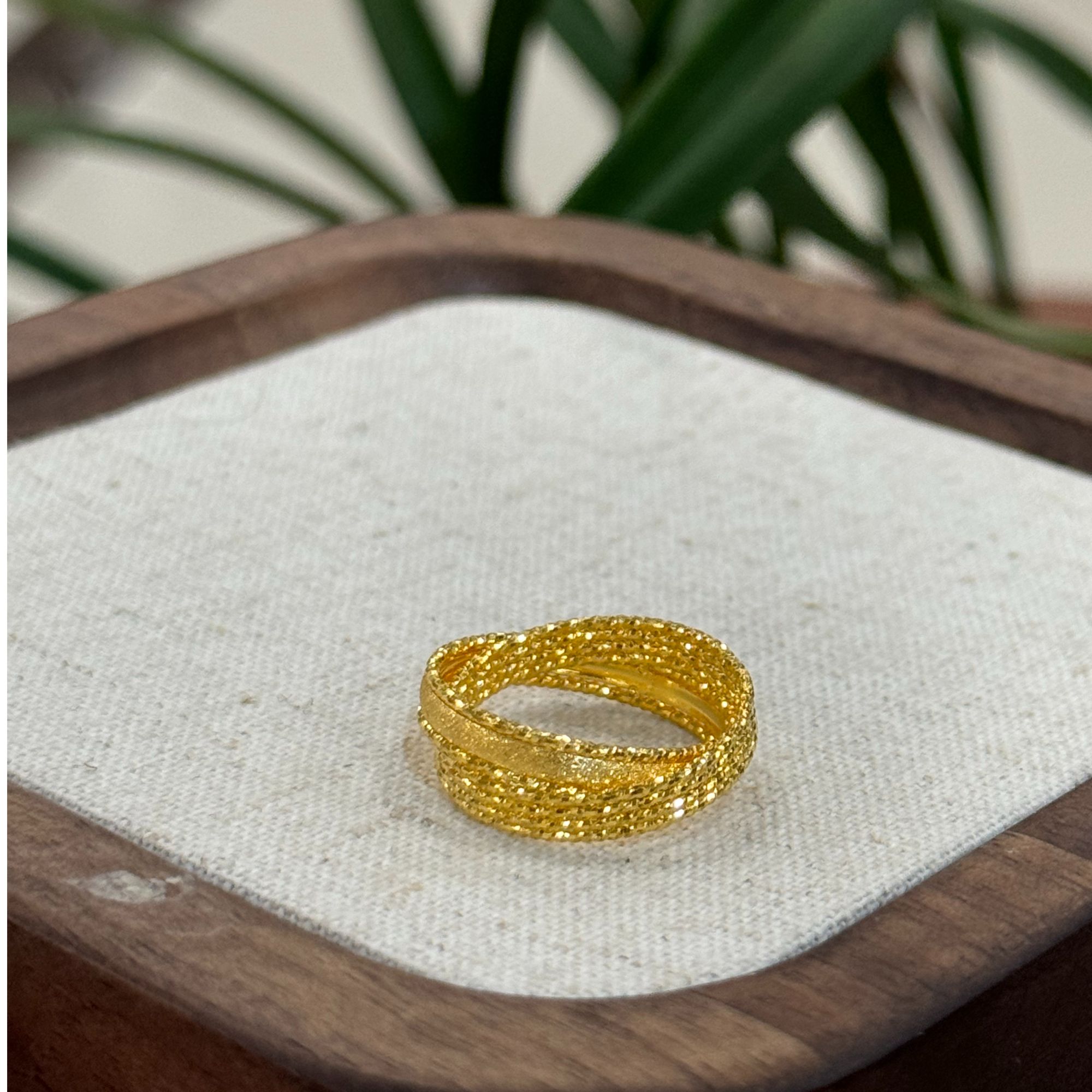 X【鎏金岁月戒指 】足金999戒指