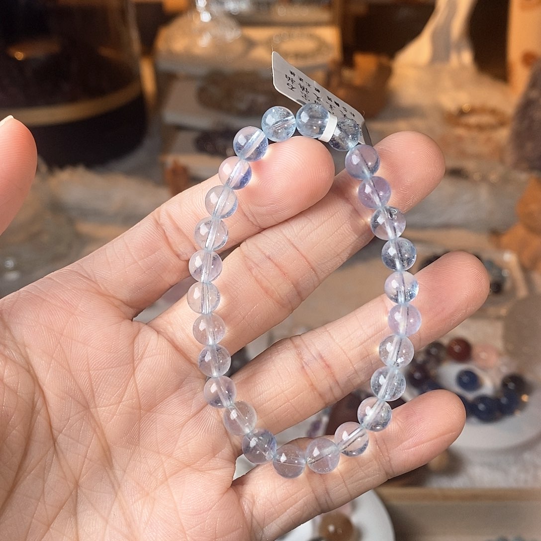 水晶手链未镶嵌7.2海蓝宝