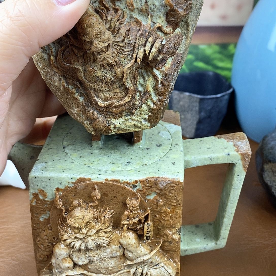 紫砂茶壶倔***米冰碛玉钟馗伏魔一套