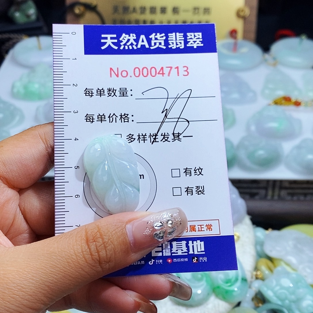 翡翠未镶嵌毛衣链4713
