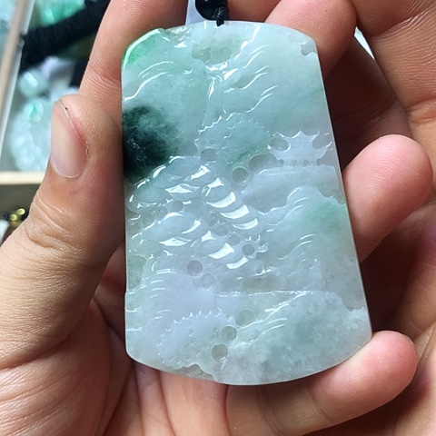 翡翠未镶嵌颈饰天然缅甸翡翠a货