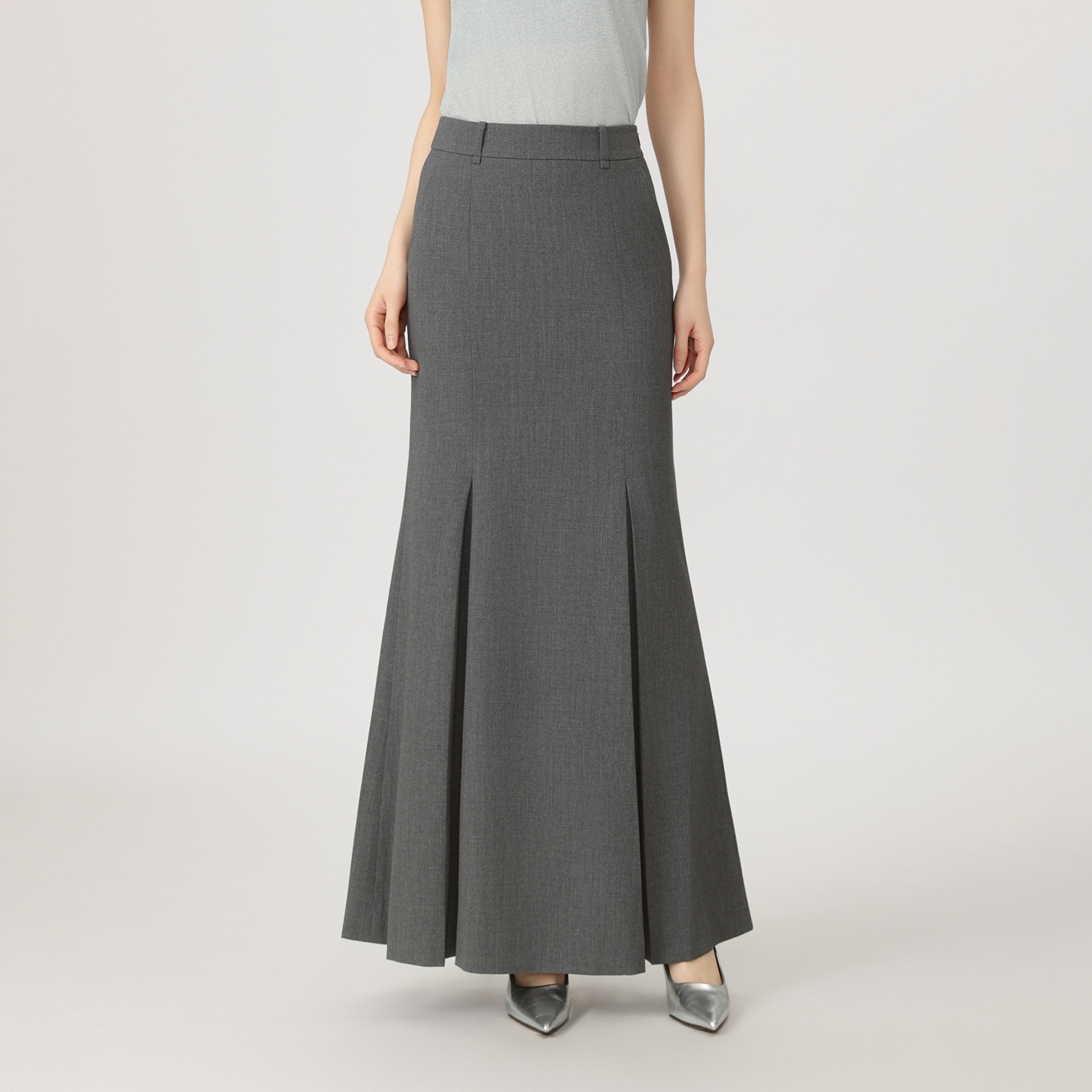 GIRDEAR/哥弟25夏季轻奢包臀裙格雷系时尚高腰鱼尾半身裙120043