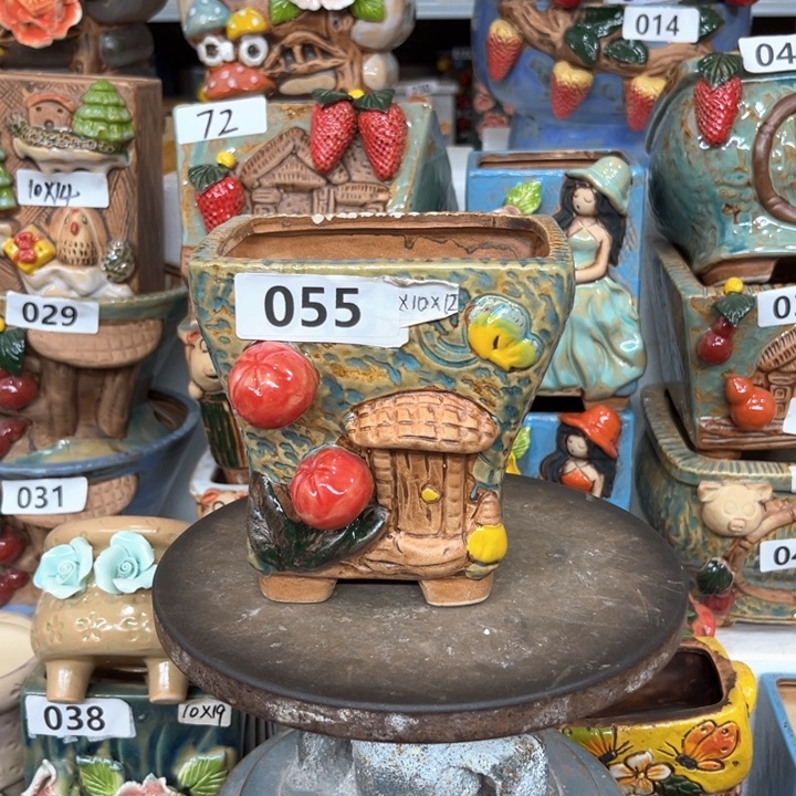 紫砂花盆粗陶材质多肉花盆