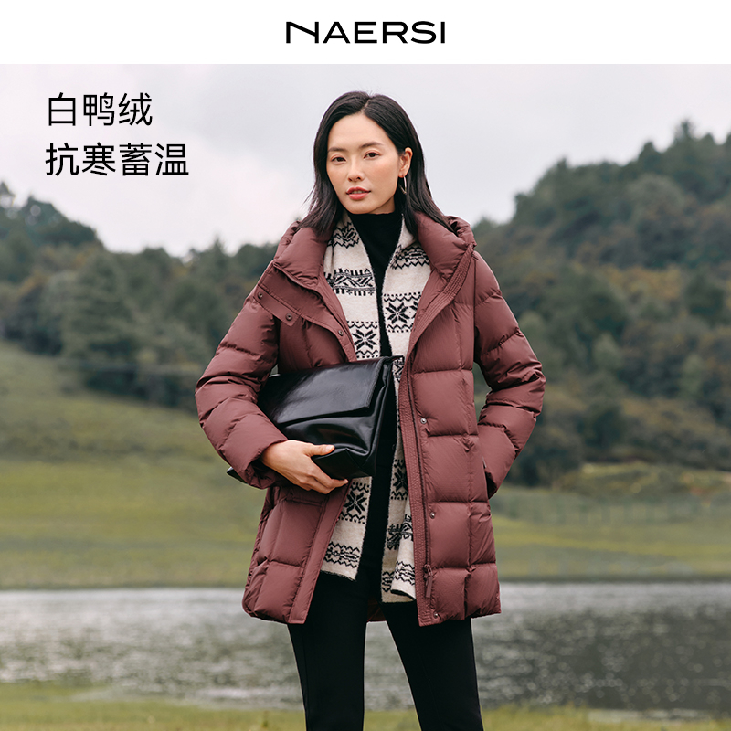 娜尔思时尚休闲女士冬季保暖羽绒服宽松休闲外套NR00799B5