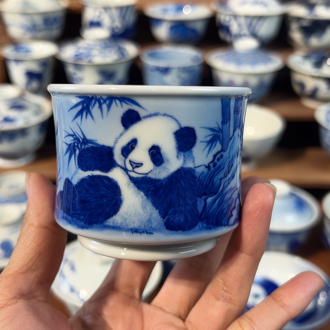 泥藝瓷梦熊猫杯杯