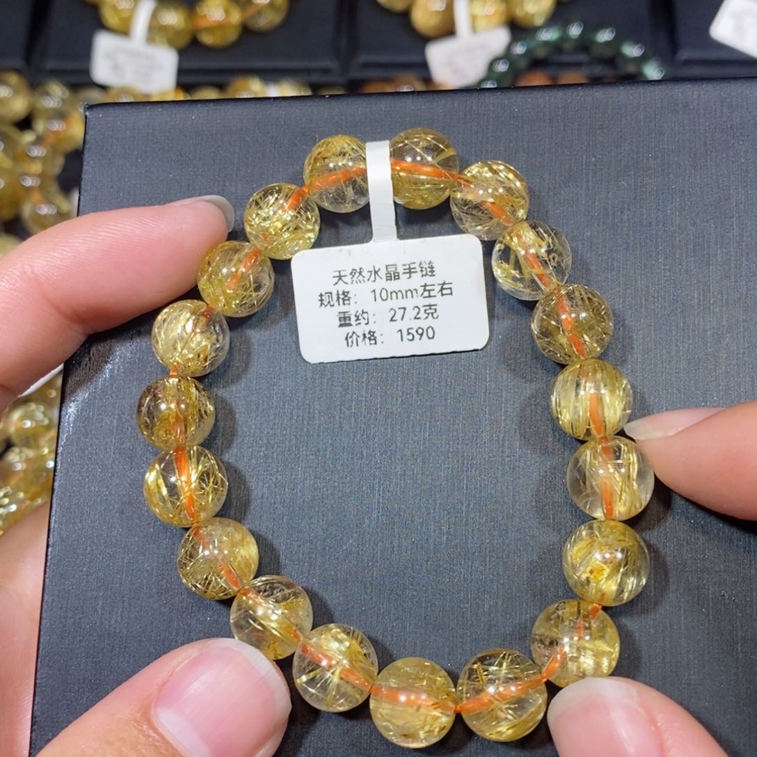 水晶手链未镶嵌刘*艾手链10mm