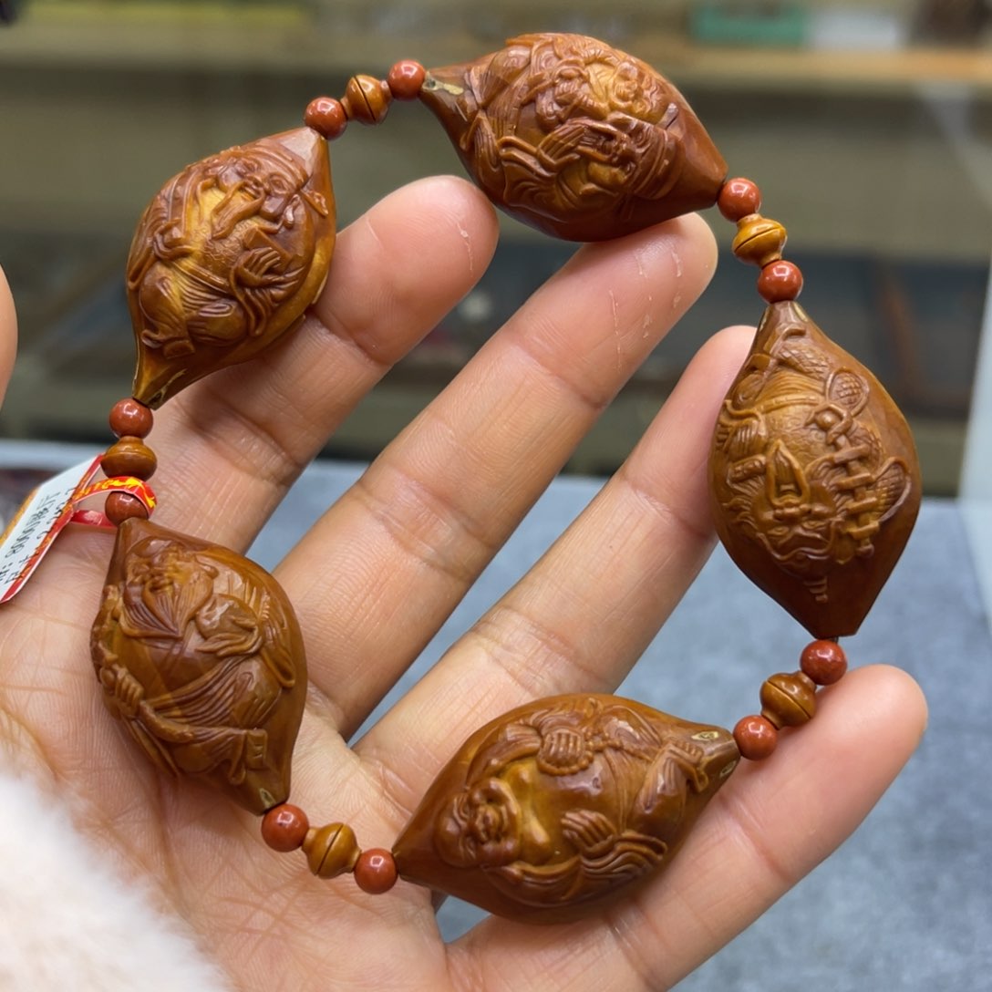 吊坠橄榄核福禄寿喜财