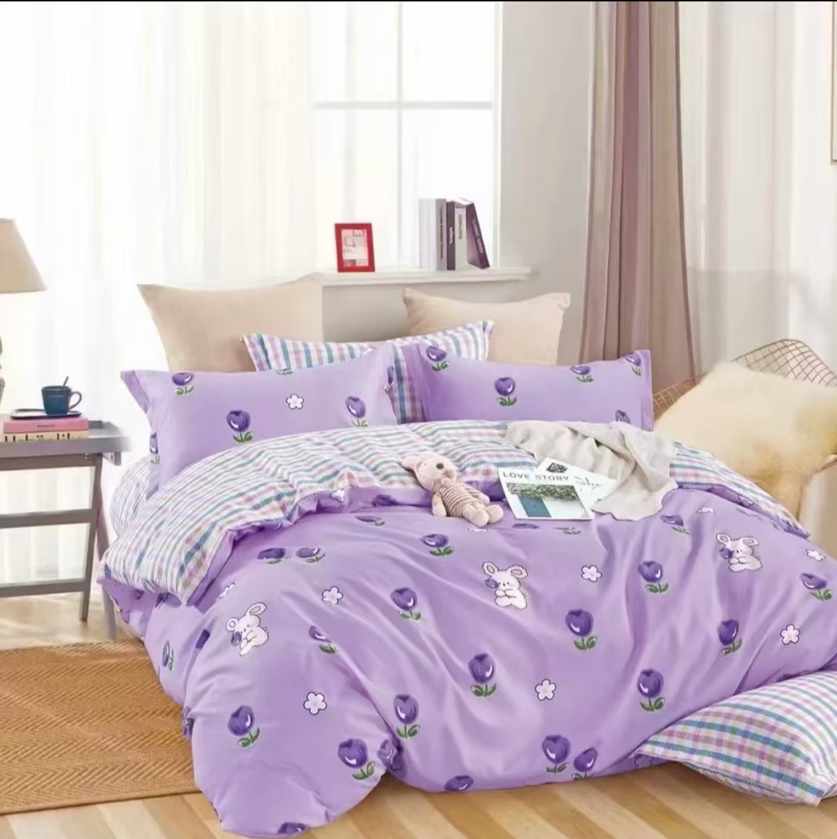 【郁金兔】自产自销新款加厚加密1.5米被罩AB面