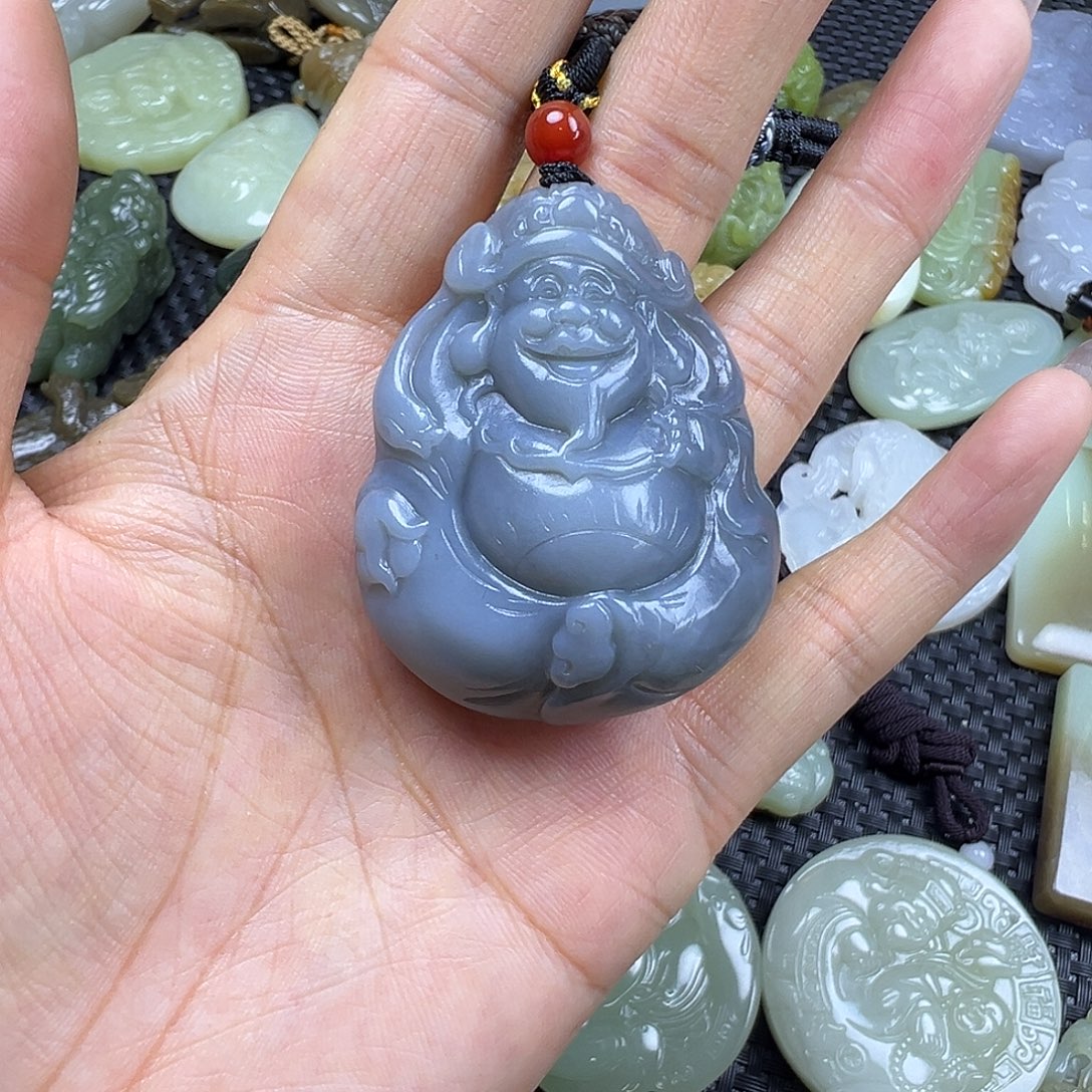 和田玉未镶嵌吊坠(不含链)卡48.9