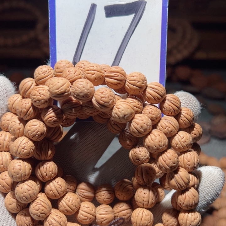 手串桃核老**忙桃核脖挂17