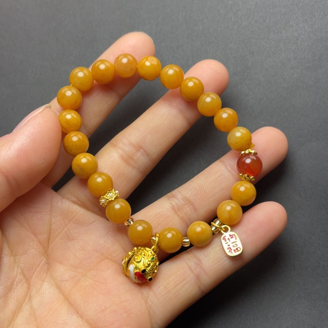 石英质玉未镶嵌手串0.8