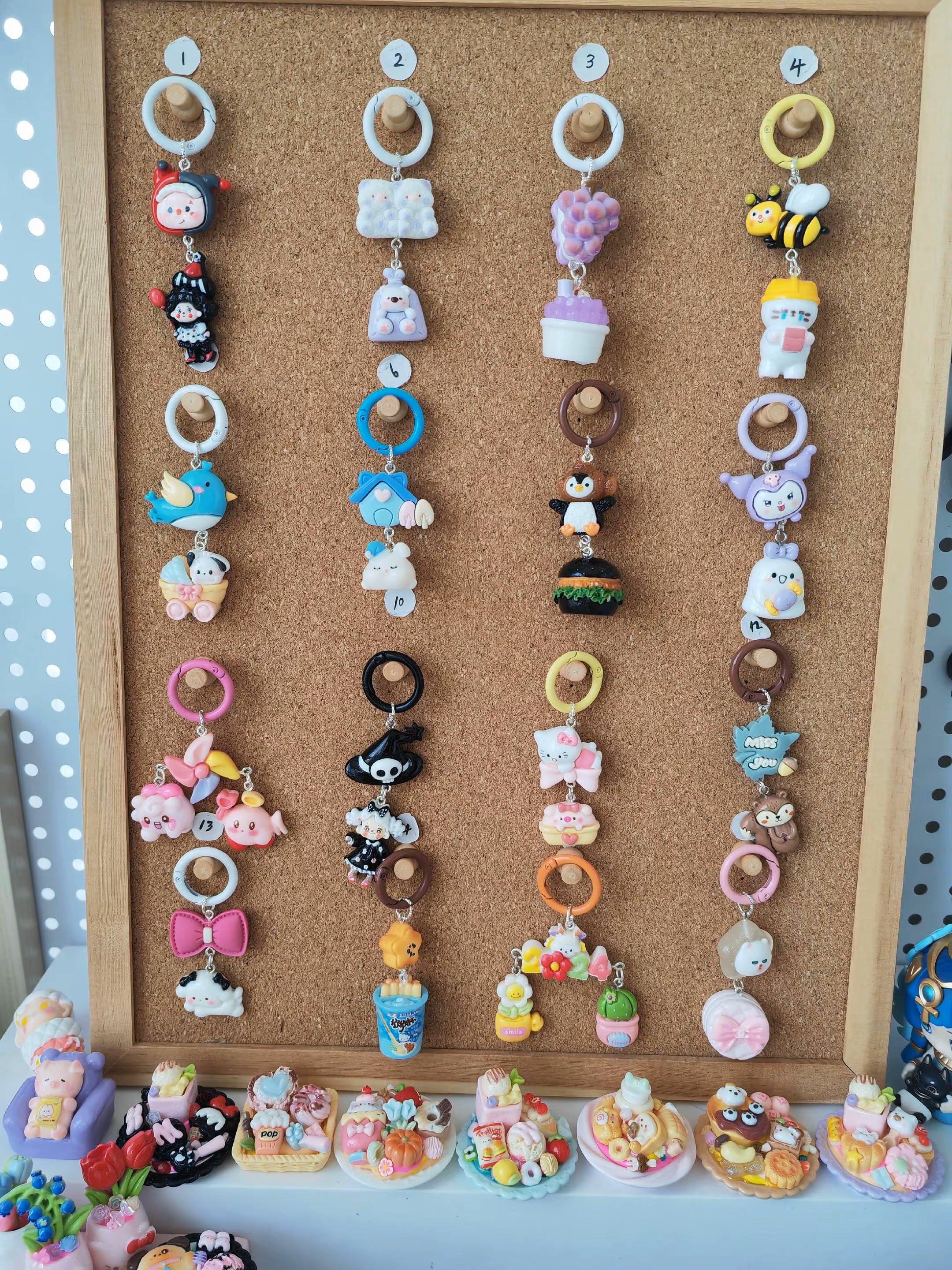 创意DIY钥匙扣精致可爱串串钥匙链包包挂件随机5个