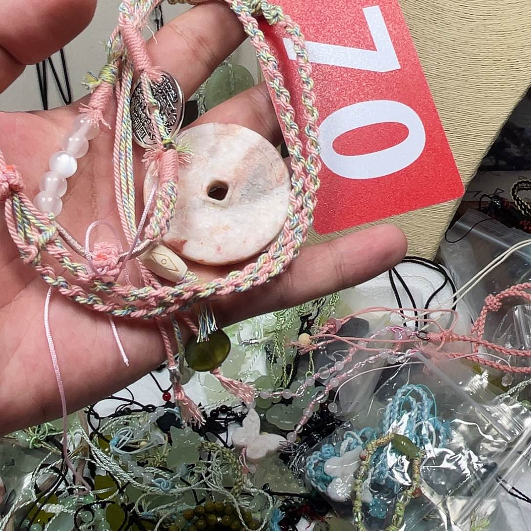 蛇纹石玉合金颈饰