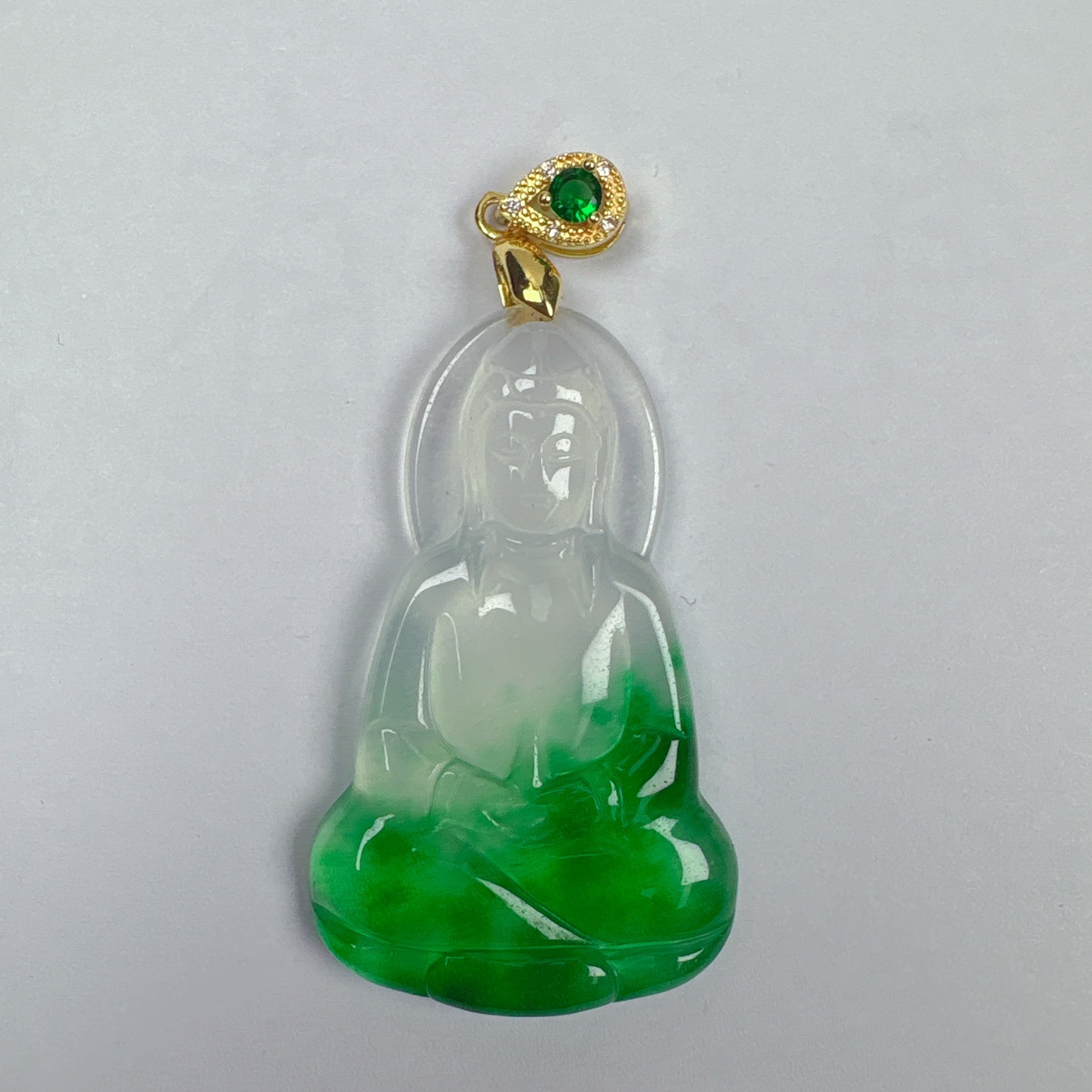 z333绿花观音气质精美吊坠