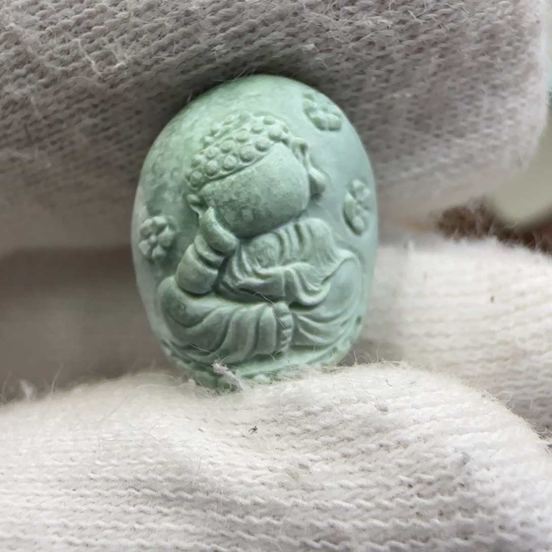 绿松石未镶嵌X 28  菜籽无相佛卡14+