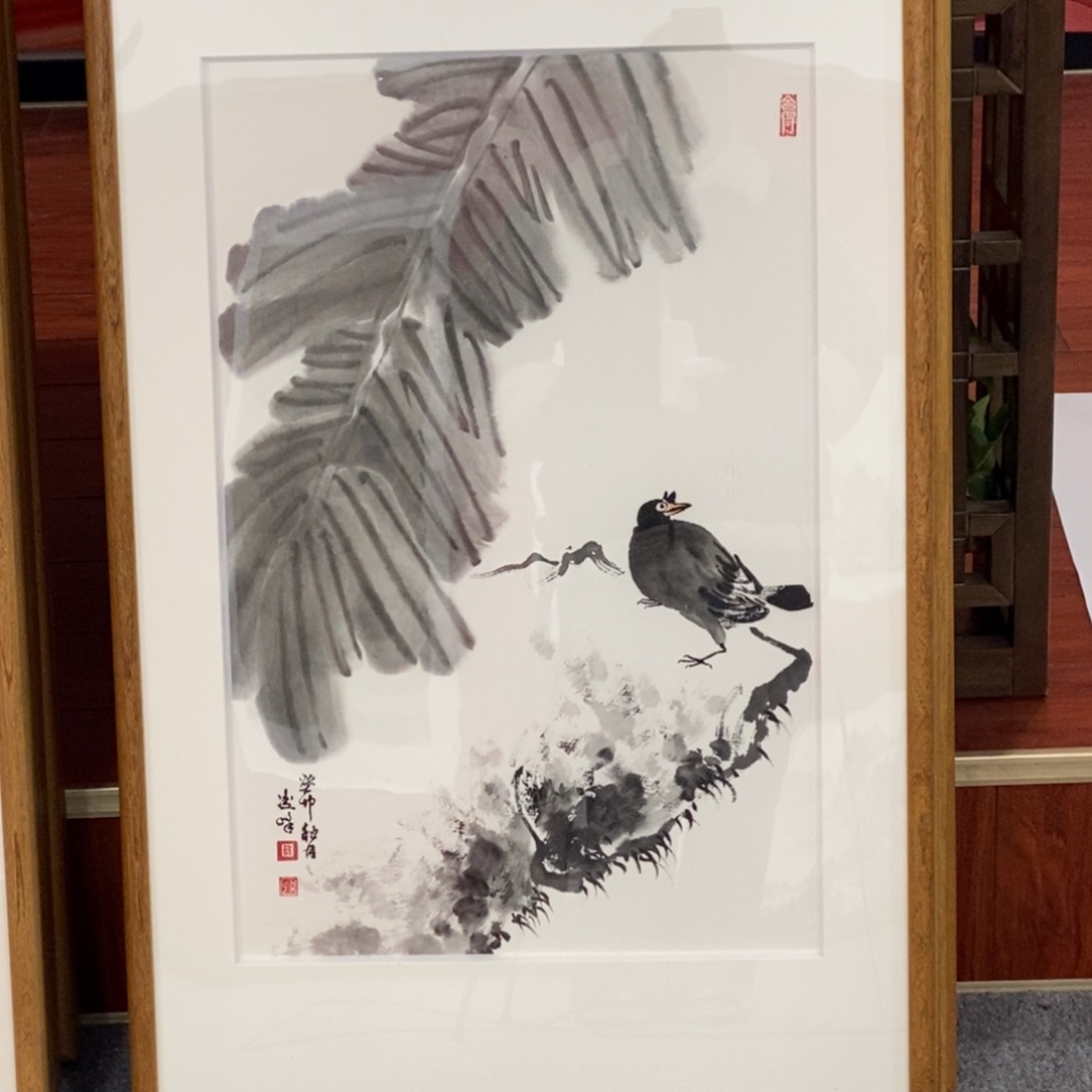 国画凌峰四尺三开带框精品佳作