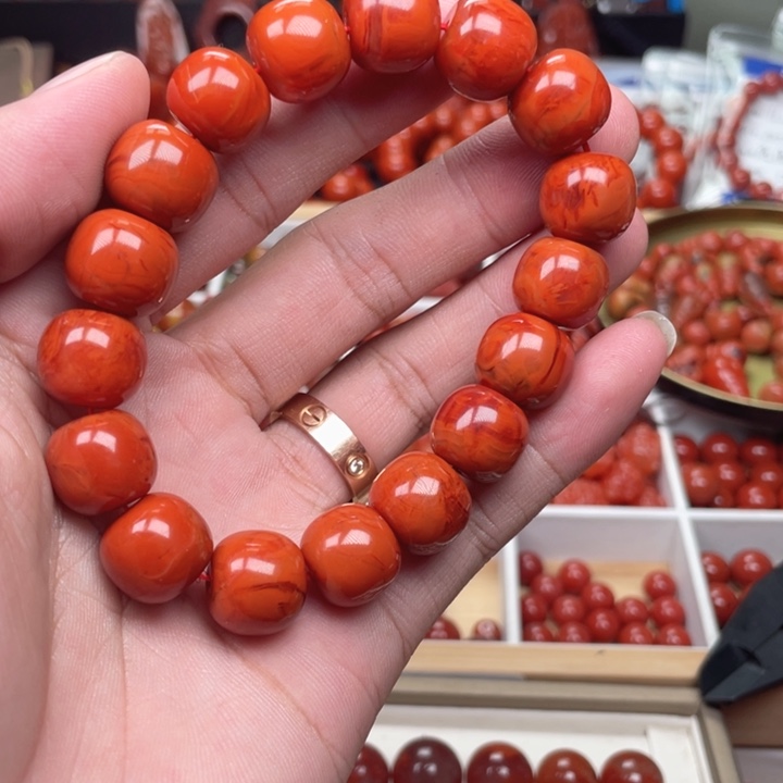 南红玛瑙未镶嵌手链