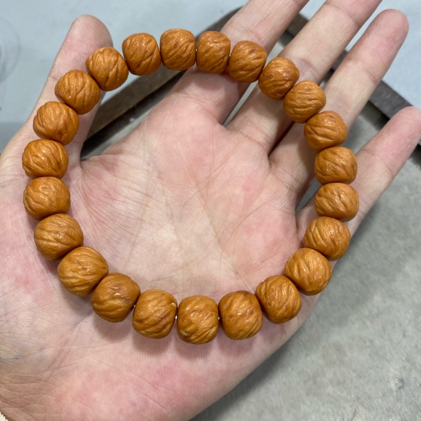 K14 龙肉火焰猴头核桃 卡1.1单圈手串