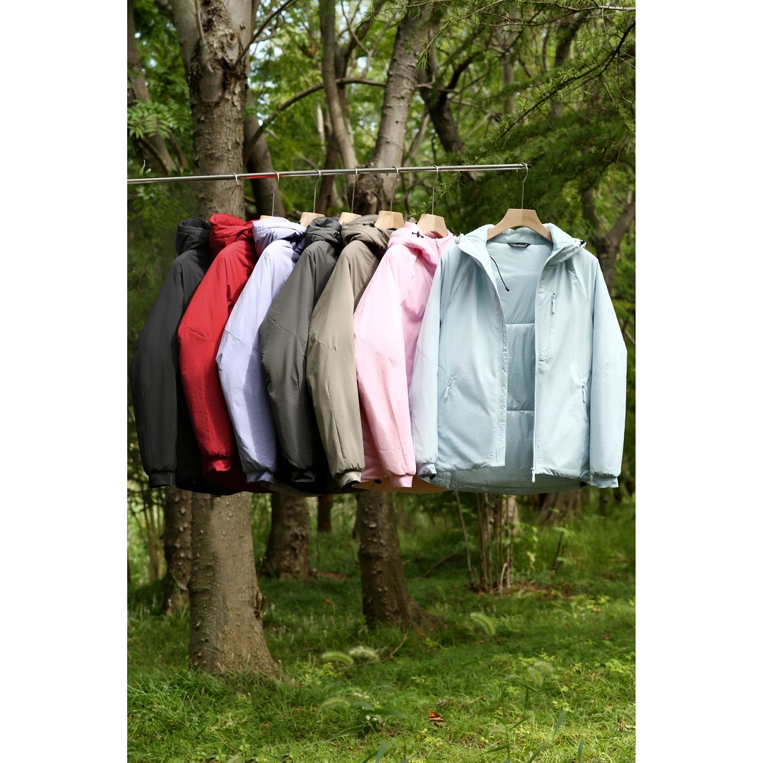 1户外休闲常规款收口袖连帽宽松型棉服薄款春秋防风登山28105