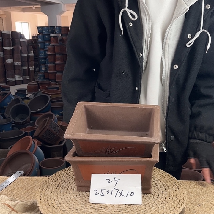 红陶紫砂花盆紫砂