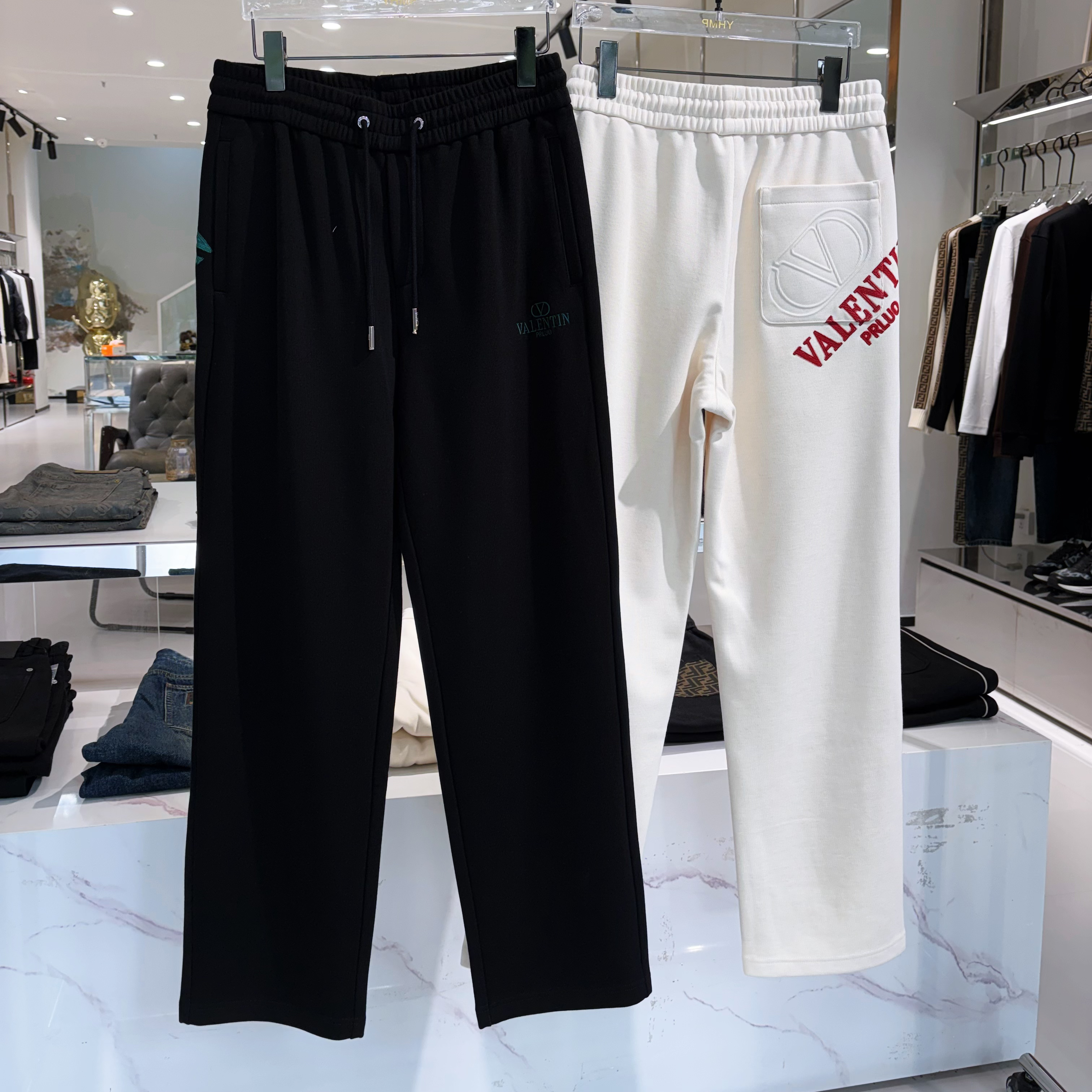 PRLUO VALENTIN秋季男士直筒裤高弹长裤阔腿裤运动风秋季休闲裤