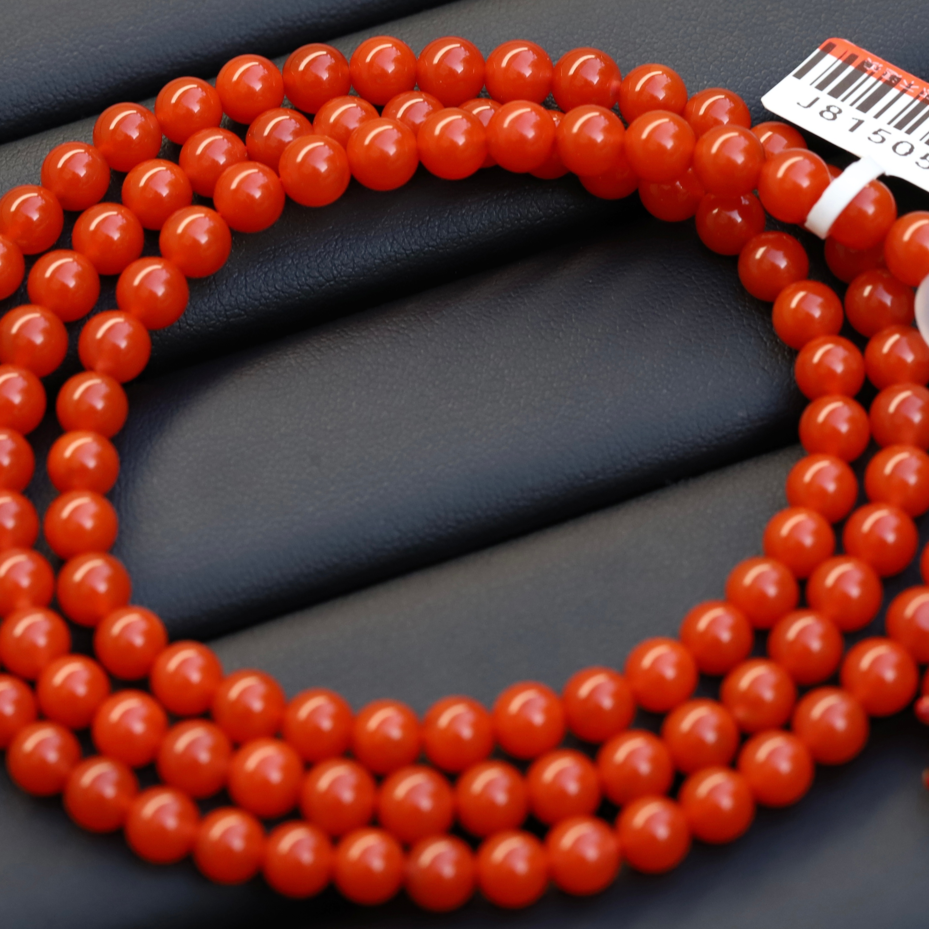 天然原矿南红玛瑙圆珠多圈手串项链长链素款手工