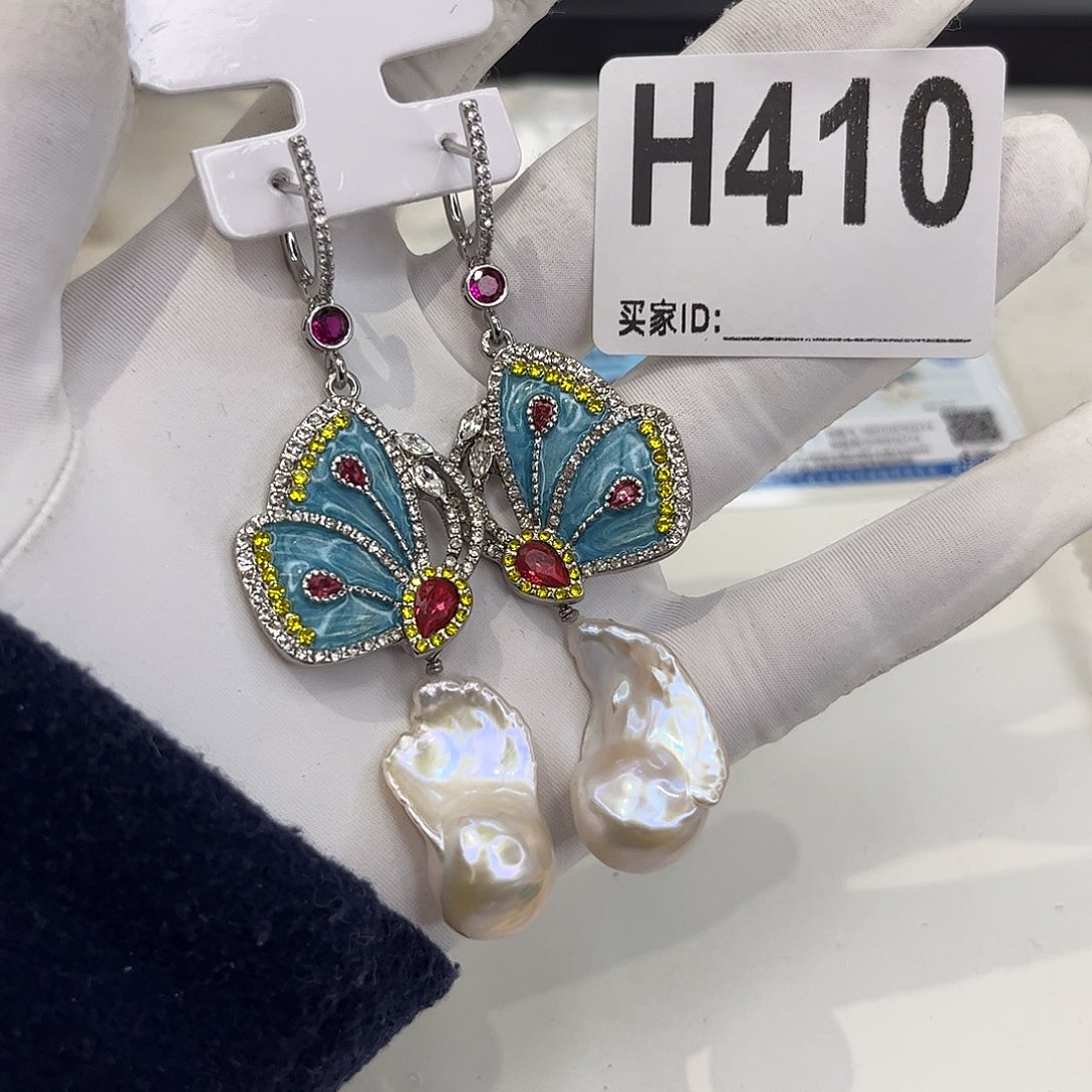 淡水珍珠耳饰合金
