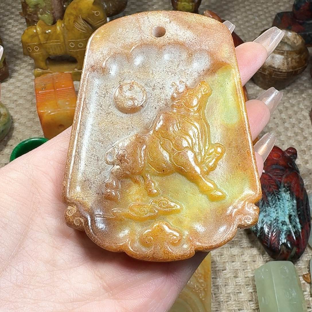 白玉菩提吊坠挂件