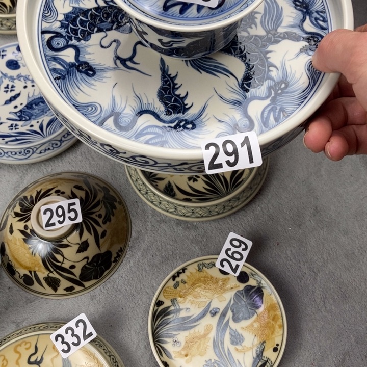 『***生瓷片手工手绘手工制作