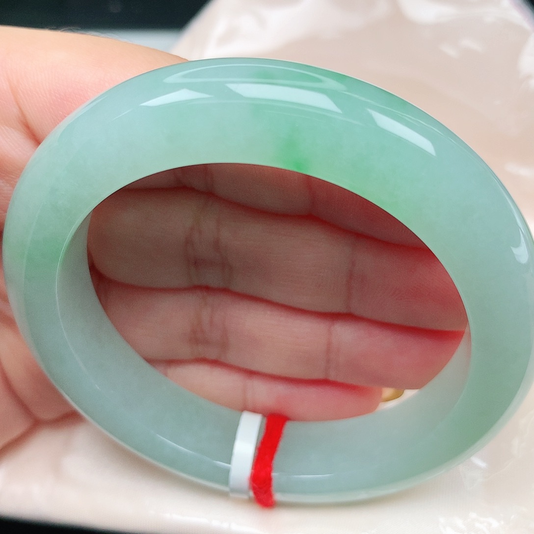 未镶嵌手镯翡翠37冰冰甜果绿