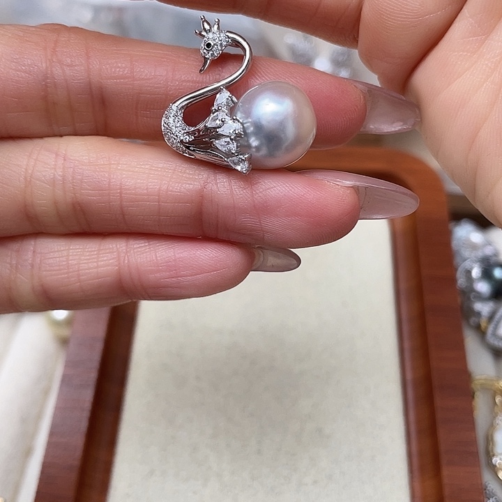 海水珍珠吊坠(不含链)银S925镶嵌