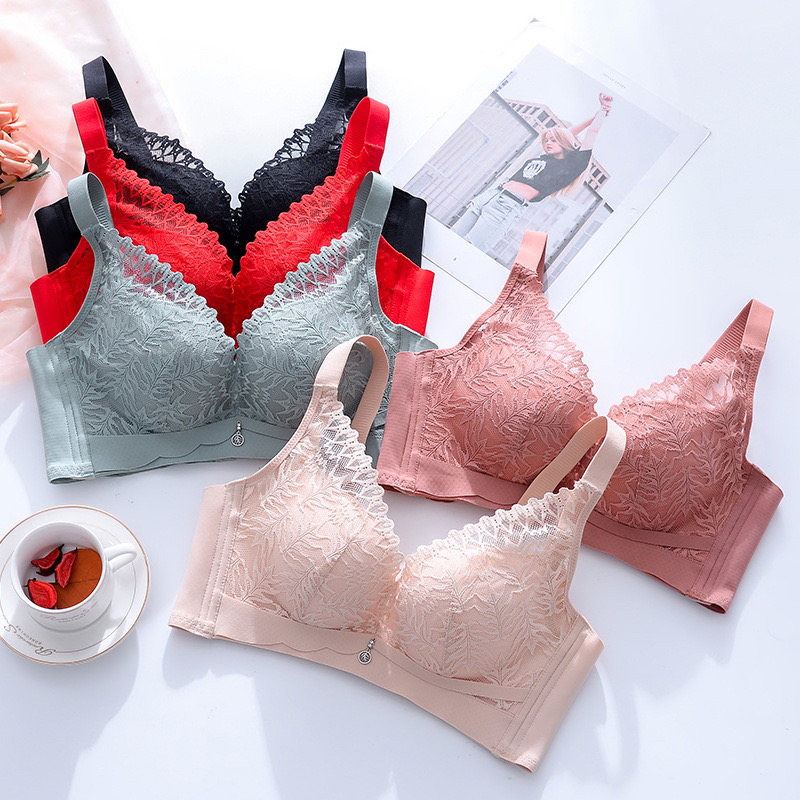 小胸聚拢显大乳胶手掌托健康文胸套装无钢圈调整防下垂无痕内衣女