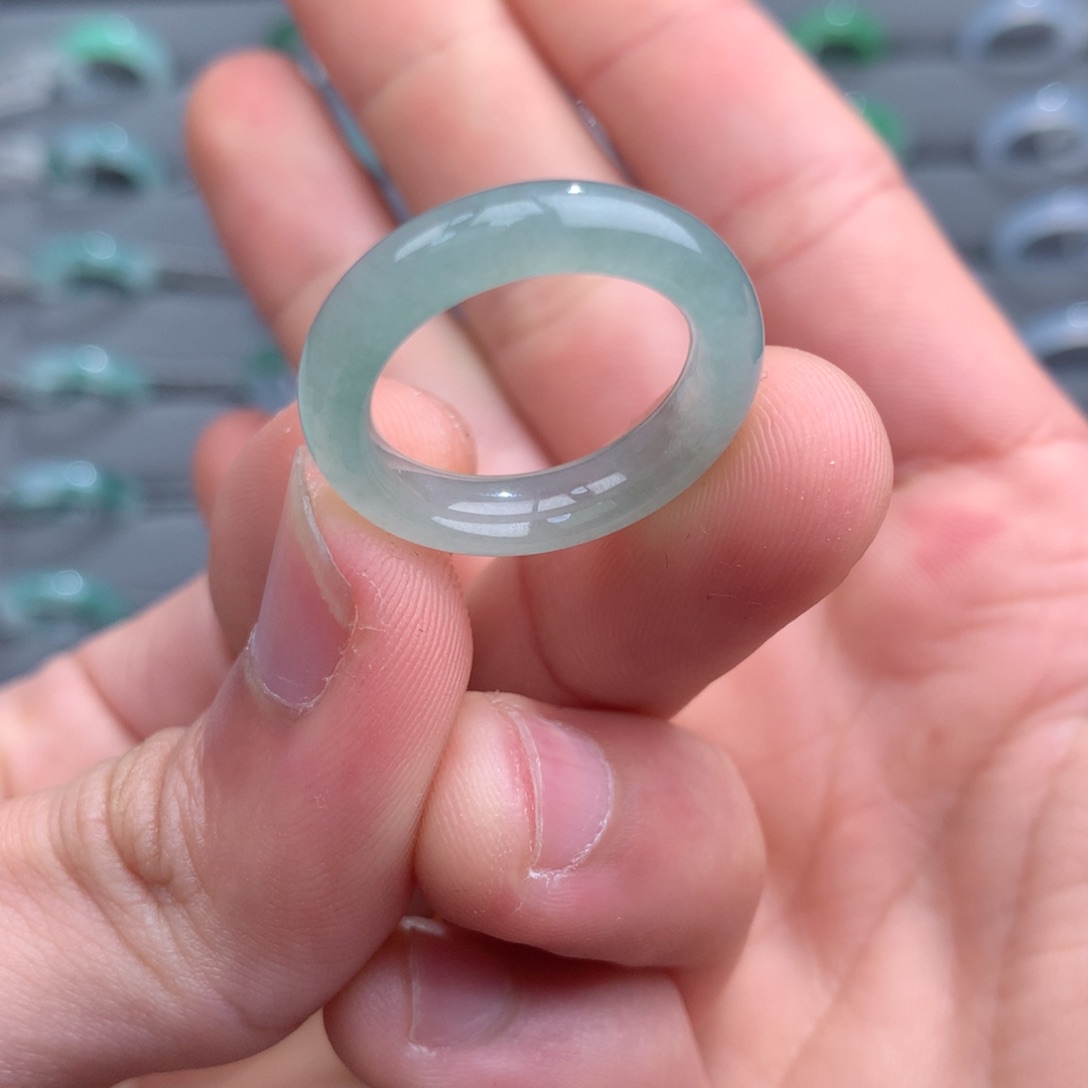 翡翠戒指未镶嵌天然15、16