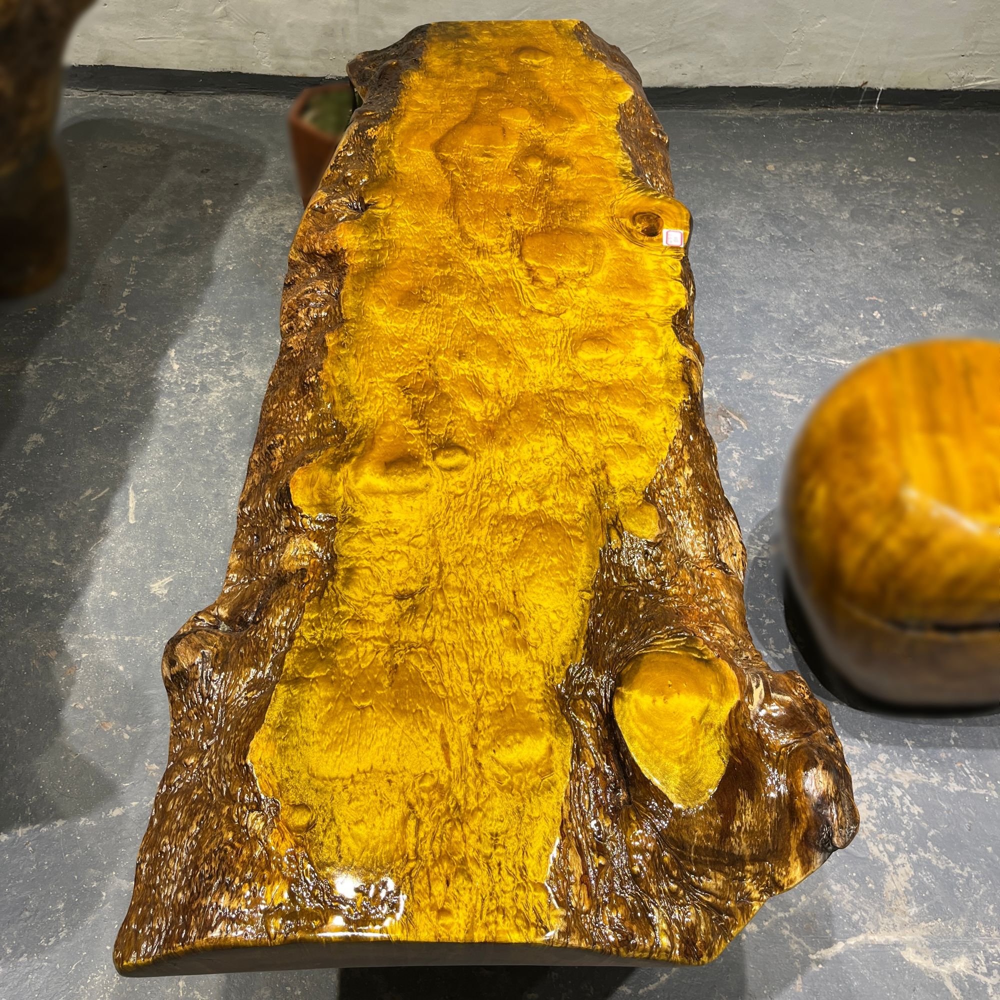 166-73-7 黄金樟根雕 虎皮纹实木大板茶桌 黄金樟茶台 茶海 茶几 