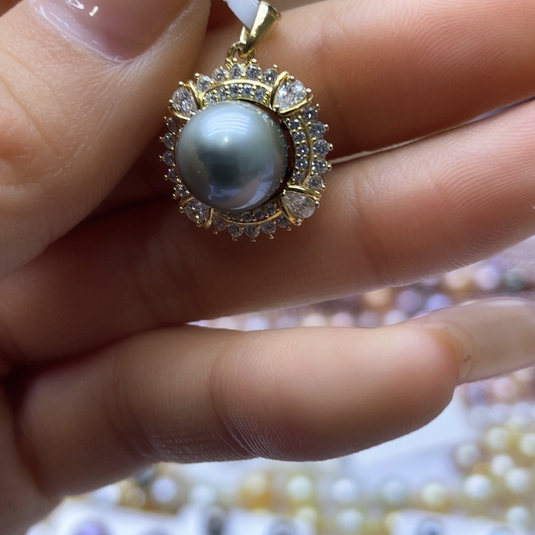 海水珍珠颈饰银S925镶嵌