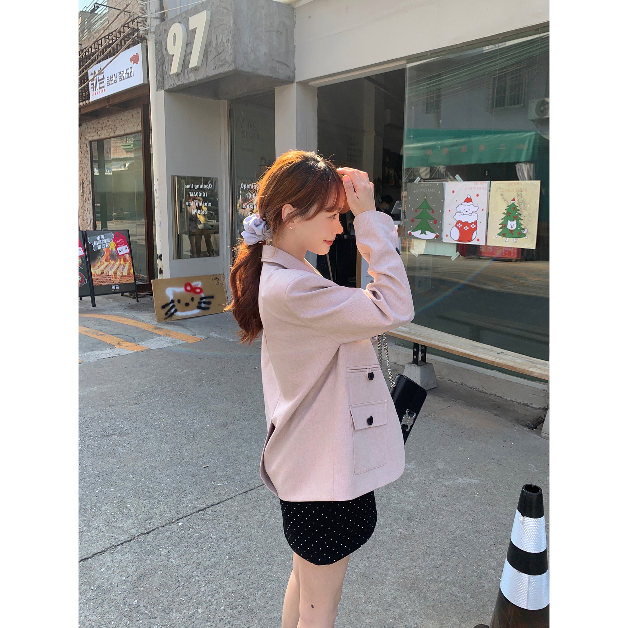 切糕【粉雾灵动】小个子春款洋气休闲女显瘦气质通勤衣服西装外套