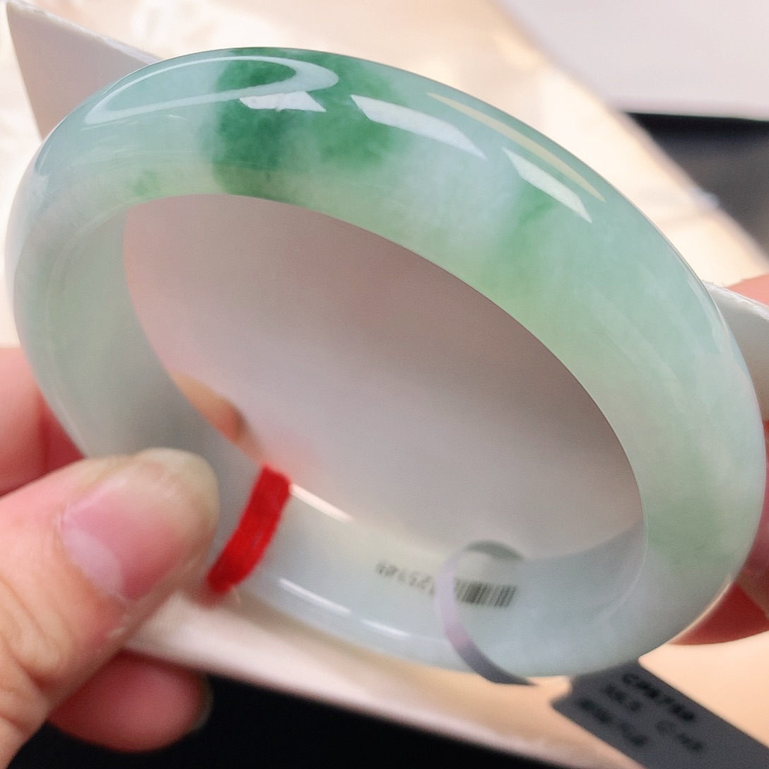 未镶嵌手镯翡翠纯天然A货翡翠老坑飘绿花170号