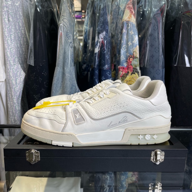 99新 LouisVuitton/路易威登 白水泥板鞋/11码 /无盒/已鉴定洗护