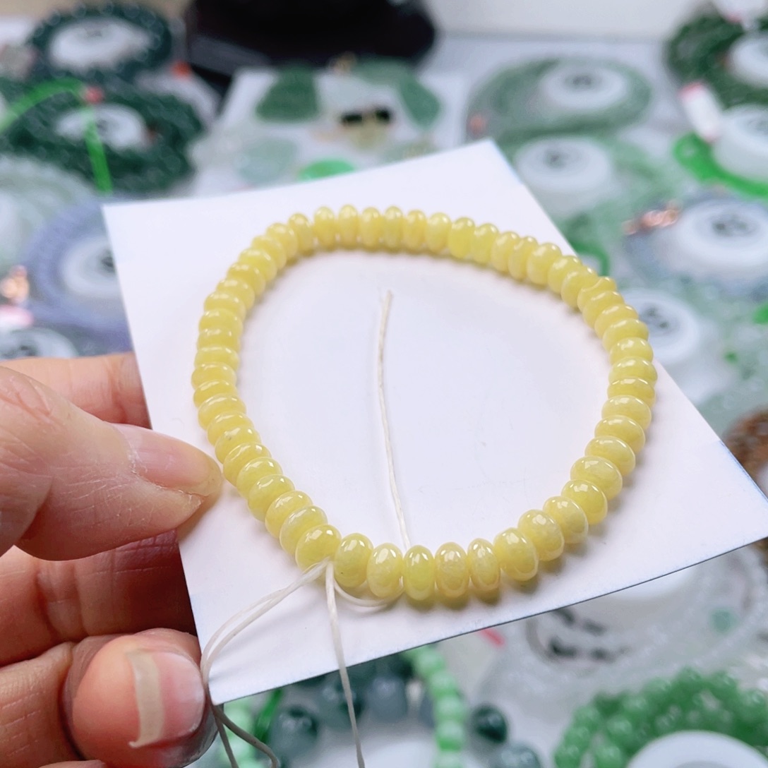 翡翠手链未镶嵌天然翡翠手串5.7mm