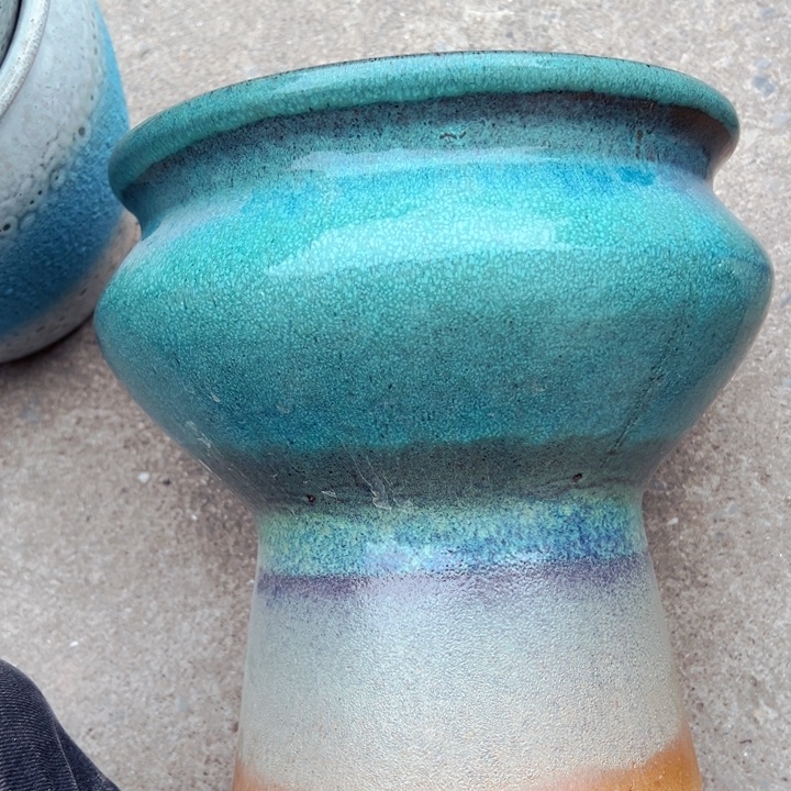 紫砂花盆高约26口约24