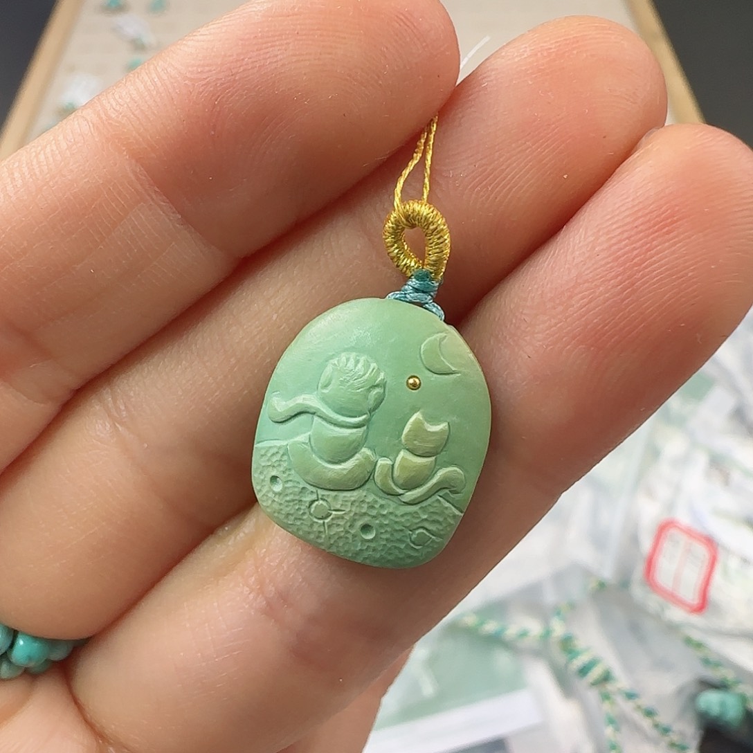 绿松石珠宝半成品未镶嵌