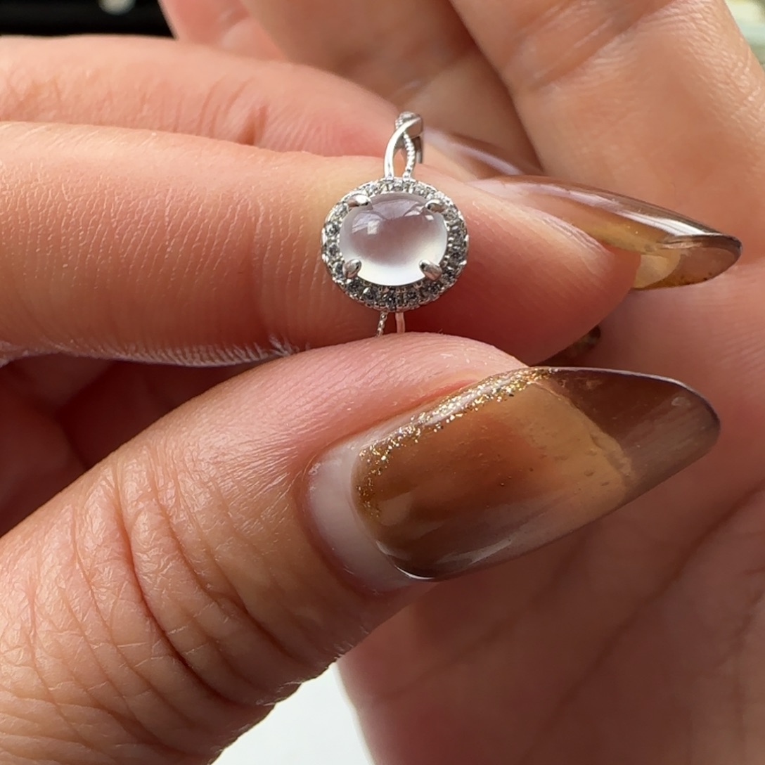 翡翠银S925镶嵌戒指