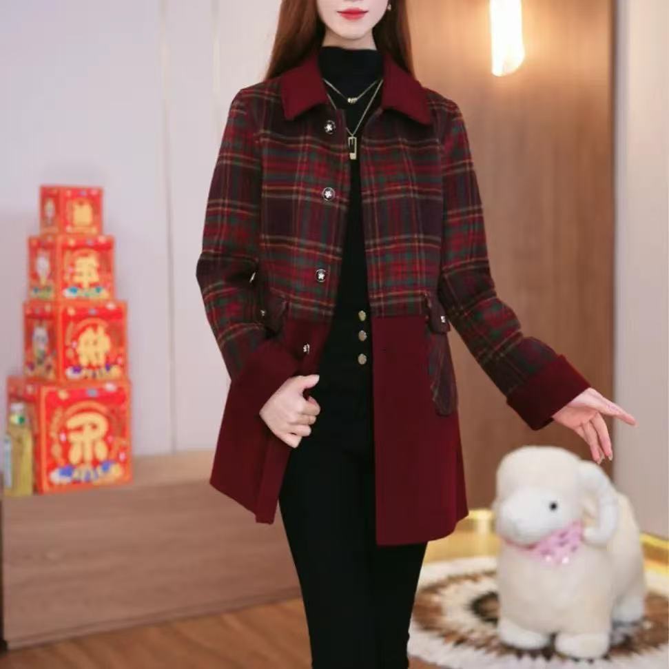 高端设计感气质中长款外套2025秋冬新款时尚洋气减龄上衣