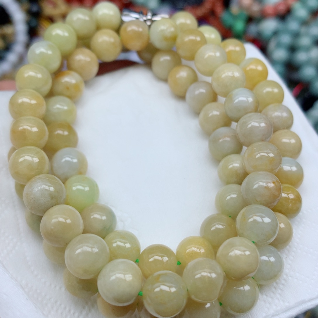 翡翠未镶嵌颈饰珠子翡翠