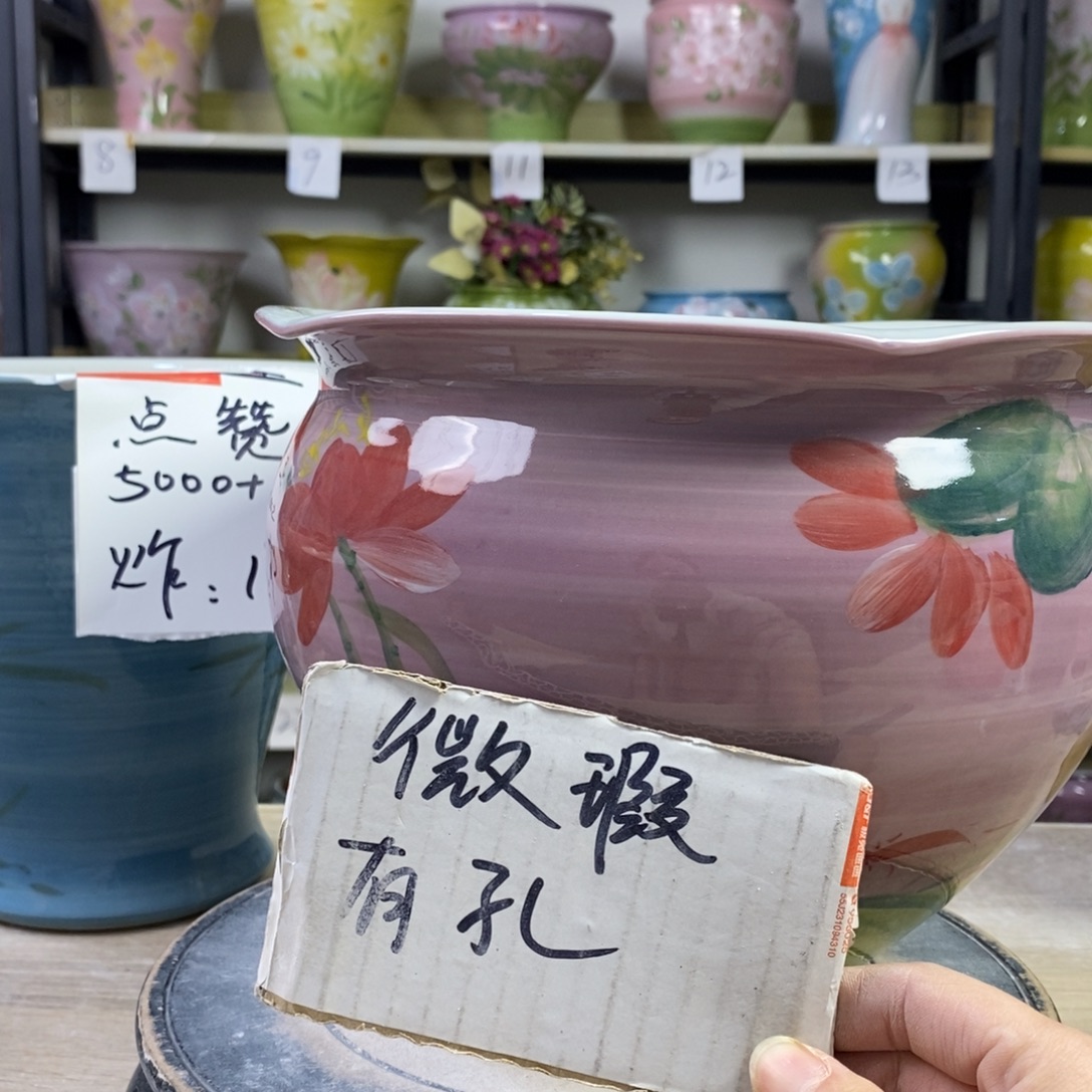 景德镇手工手绘陶瓷花盆