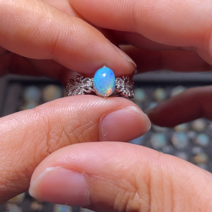 欧泊银S925镶嵌戒指）