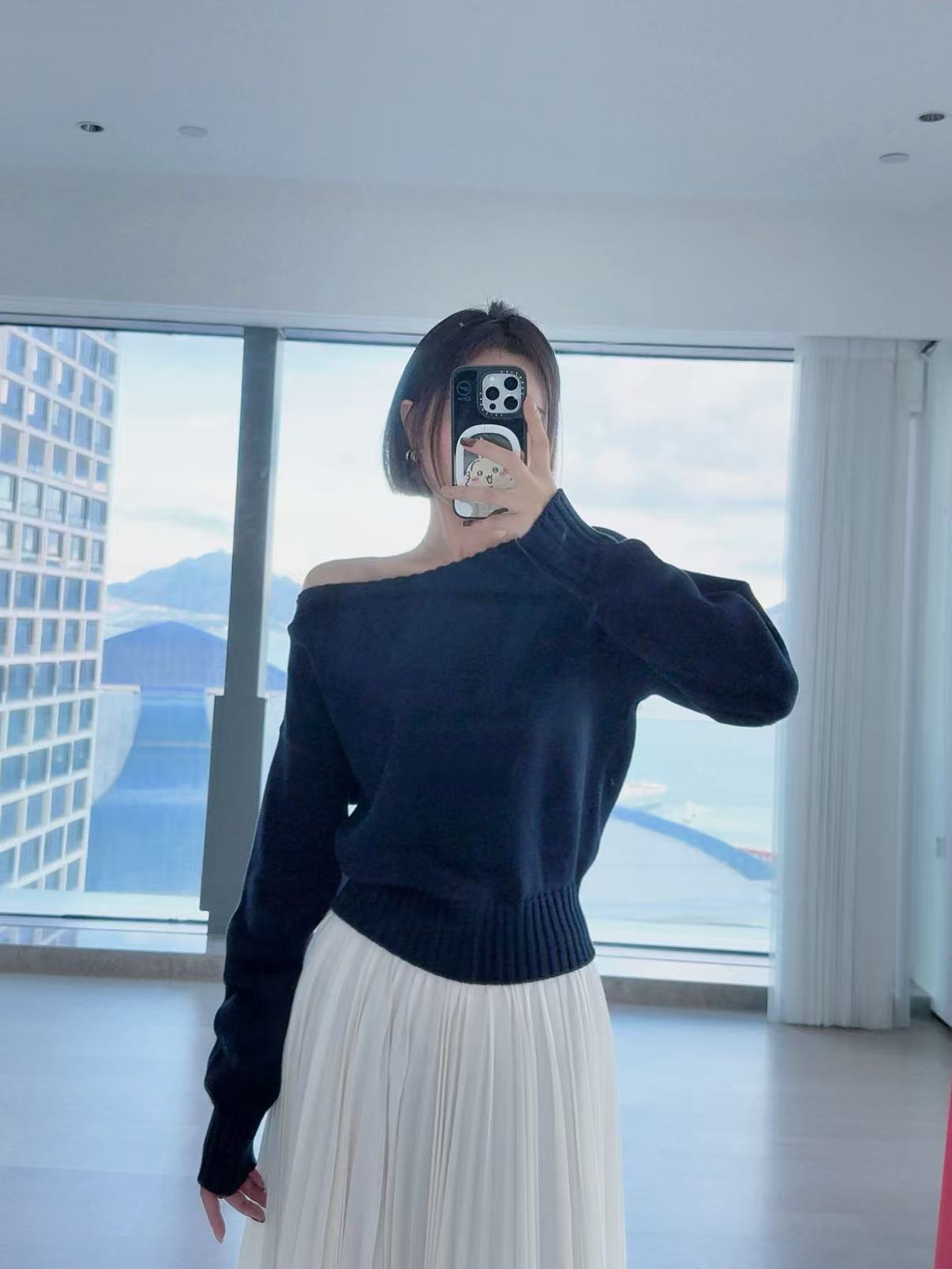 YS255 蓝色针织上衣【冷水手洗】