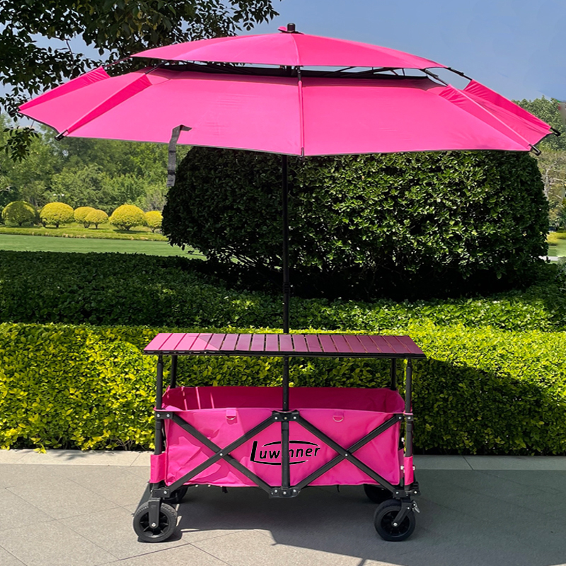 露营摆摊车/升降大桌板/寿司三明治脆皮烤肠小吃车/遮阳伞摆摊车