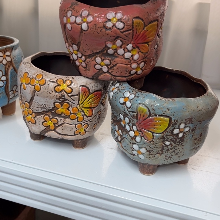 紫砂花盆粗陶材质多肉花盆